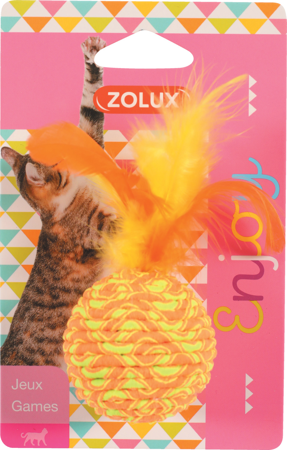 Jouet chat élastique balle